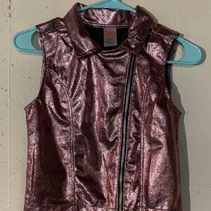 Wonder Nation Shimmering Pink Sleeveless Vest Girls Large 10/12